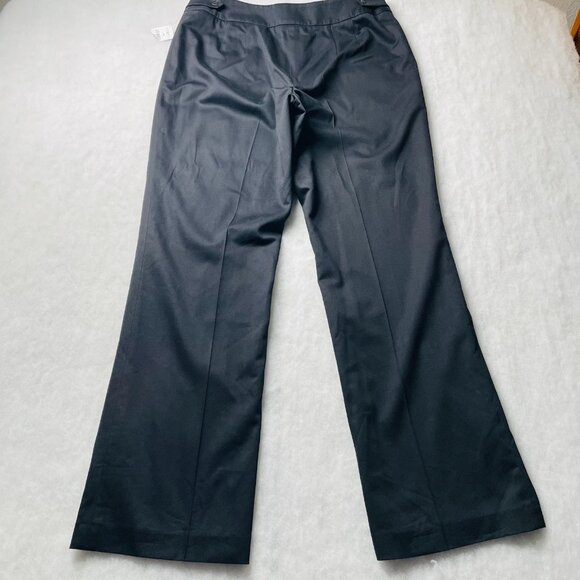 NWT Talbots Womens Black High Rise Wide Leg Polished Denim Newport Pants Size 14 - Picture 2 of 10